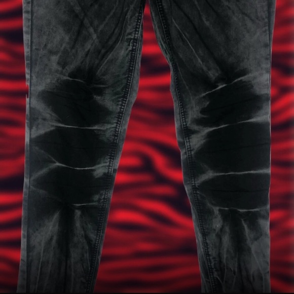 Vintage Y2K Black Acid Wash Skinny Jeans - Picture 3 of 6